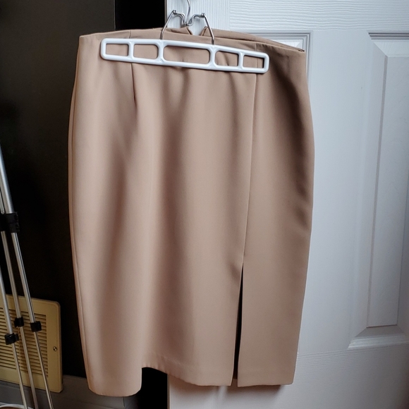 Beige Tan Skirt Suit - Picture 3 of 5
